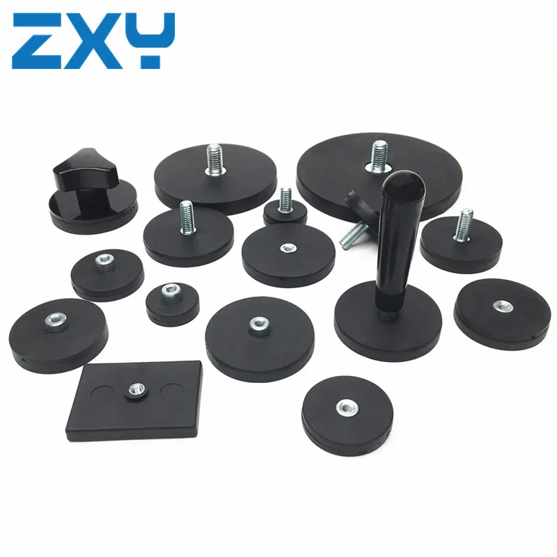 Factory price Rubber Coated Magnet strong neodymium magnet with rubberized customized Logo