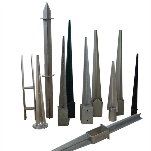 Hot dipped galvanized square style steel pole ground anchor