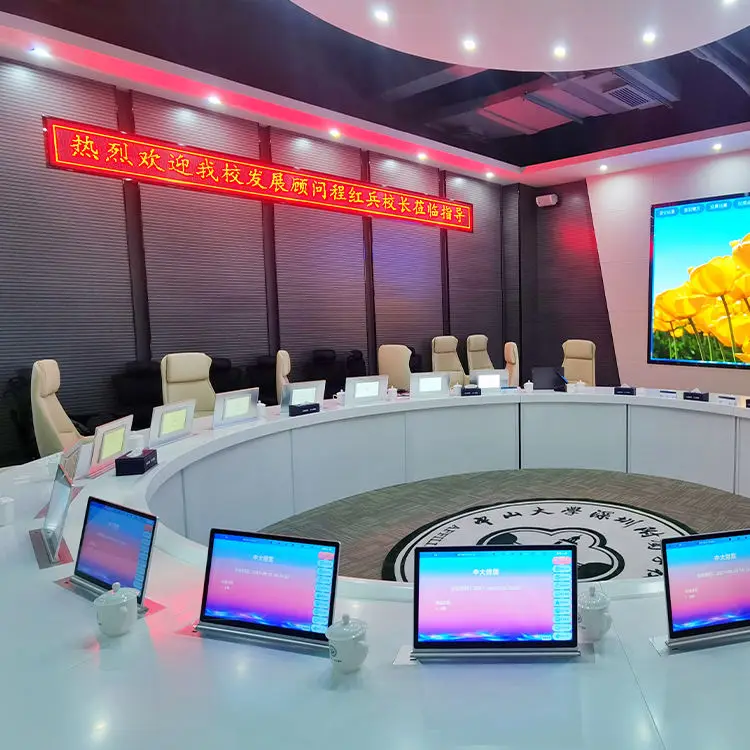Hot selling TV LCD display conference room hidden electric display lifting platform microphone lift