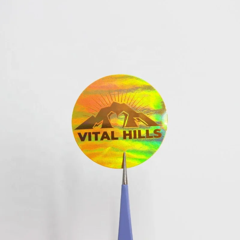 UV Resist Waterproof Rainbow Silver Laser 3D Hologram Reflective Glitter Sticker Die Cut Label Logo Custom Holographic Stickers