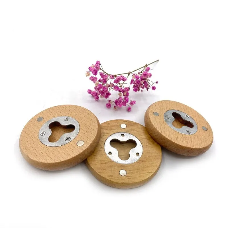 Vietnam Factory Fridge Magnet Decoration Beer Bottle Opener Blanks Coasters Wooden with Bottle Opener for Craft