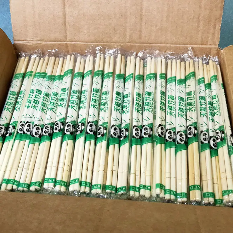 Custom Logo Printed Wholesale Price Eco Friendly Opp Package High Quality Disposable Bamboo Chopsticks