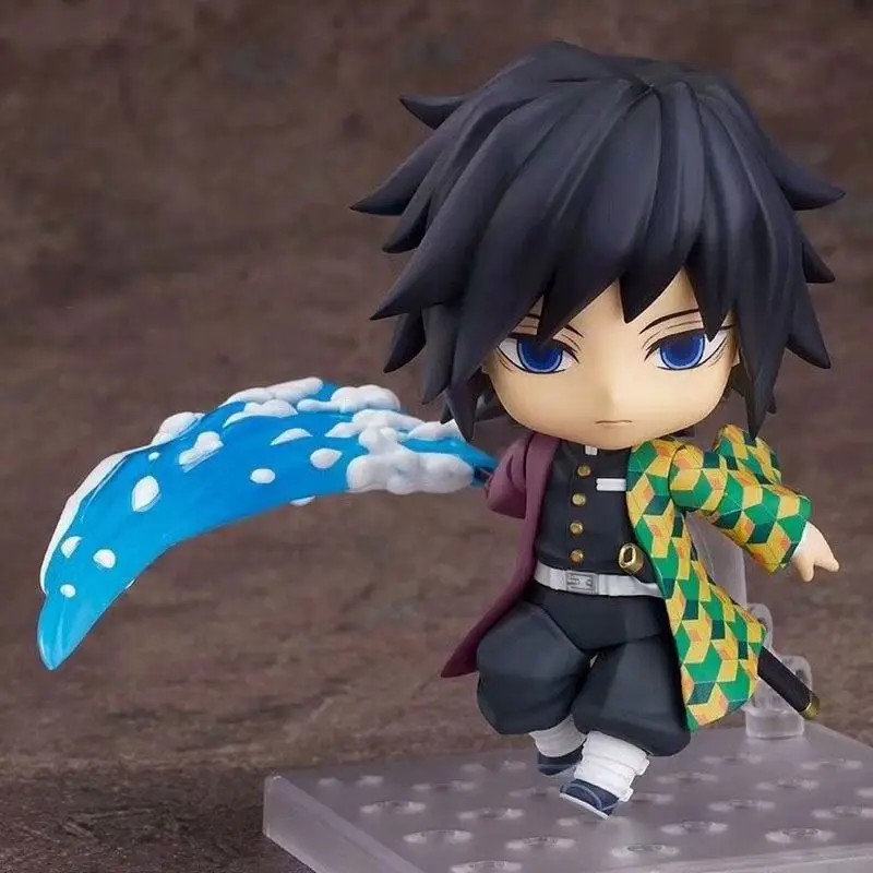 Kimetsu No Yaiba Tomioka Giyuu экшн-фигурка 1408 Q версия Figma изменение лица модель куклы в коробке орнаменты демон убийца