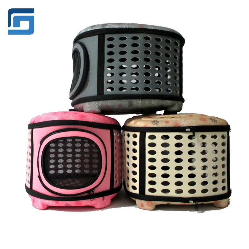 Reusable Eva Dog Carrier Pet Cages Carriers Knitted Fabric Tote Pets Carry Bag