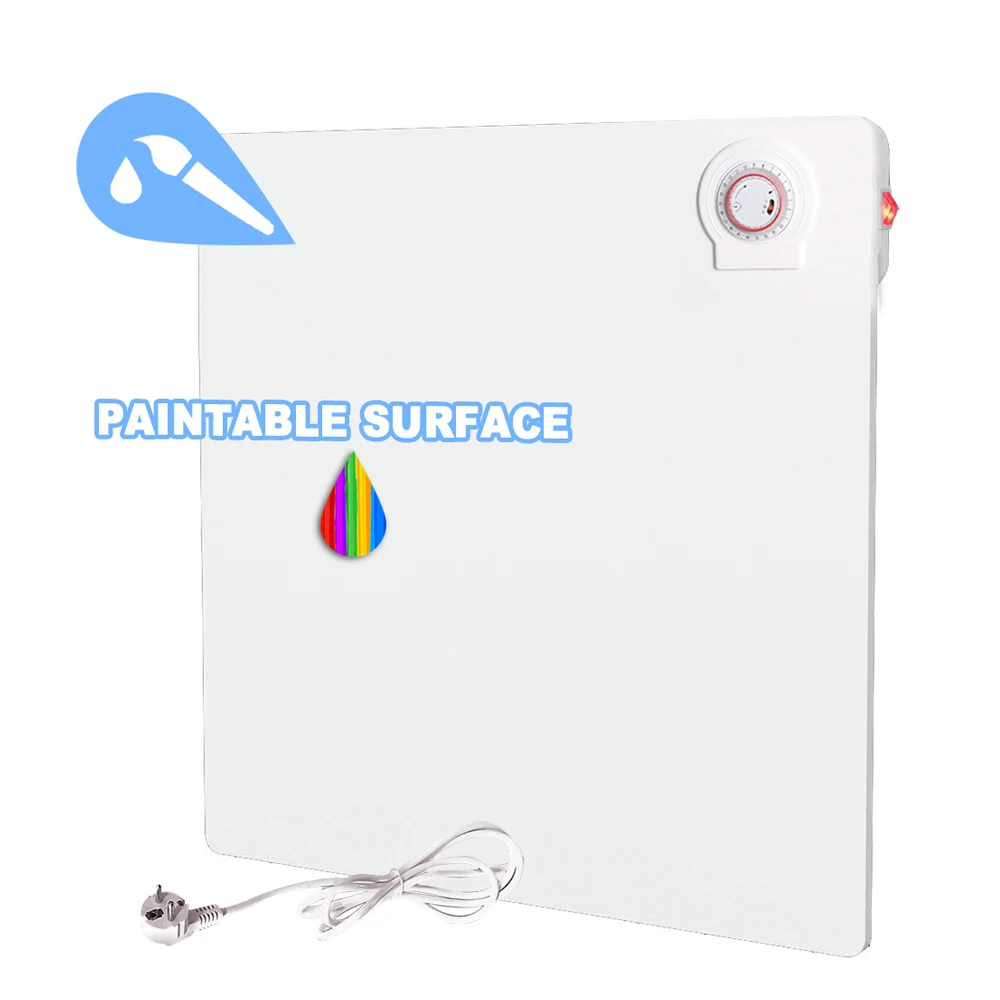 Customized pictures Remote thermostat convection  425W electric LED Ultrathin Slim Flat Paintable inertia ceramic panel Heater