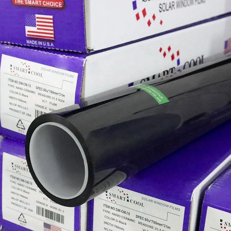 Factory price 2PLY black solar windows tint film security safety protective heat resistant car window film