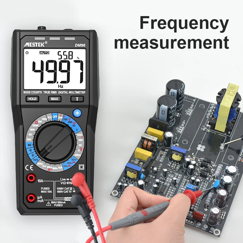 DM96 Digital Multimeter Small Pocket Counts AC/DC Volt Amp Ohm Diode Continuity Tester Ammeter Voltmeter Multimeter