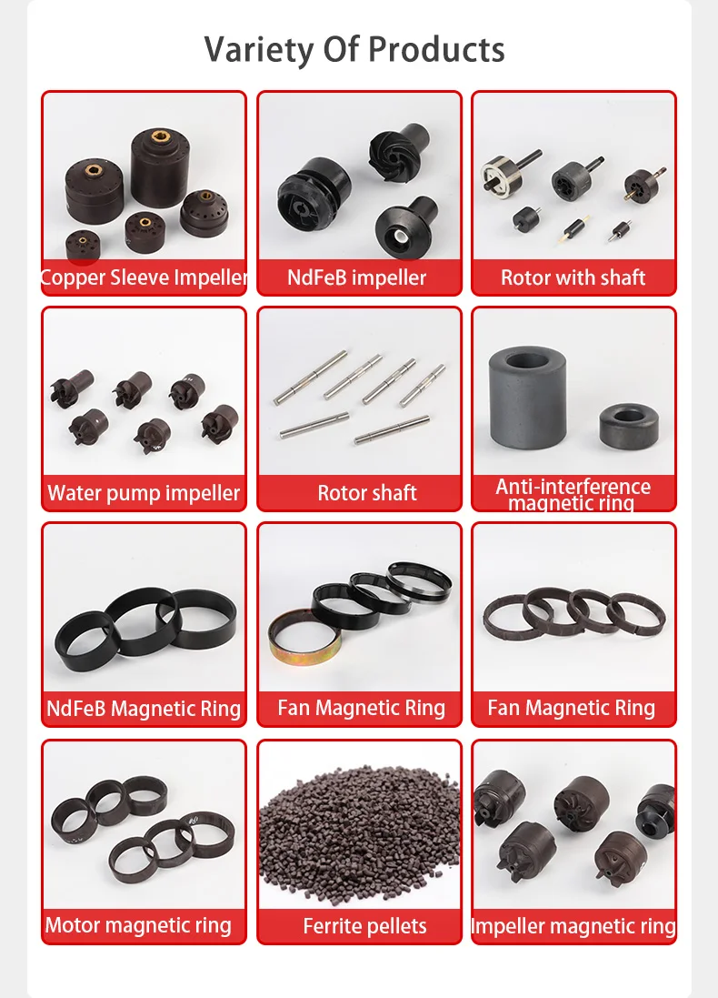 OEM/ODM Customized  Existing 16 poles Injection Molded Ferrite Magnet Hot Sale for DC Fan Motor Ceilling Fan magnetic Ring