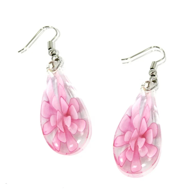 Hand blown murano art Jewelry glass beaded earrings