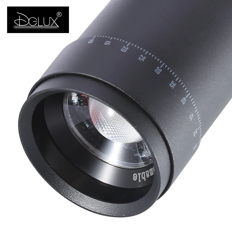  DGLUX 2021 Фокусируемый Регулируемый угол черный COB 10 Вт 20 30 светодиодный Трековый