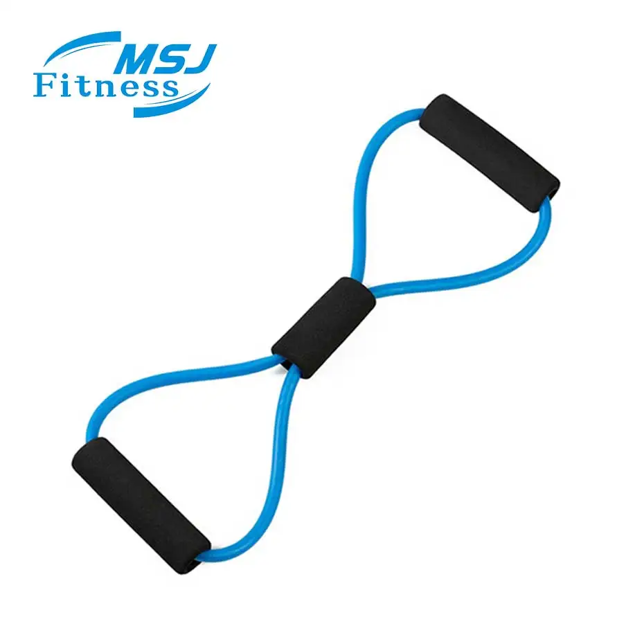 MSJ Fitness wholesale 8 shape latex exercise pull up resistance band set enhance strength