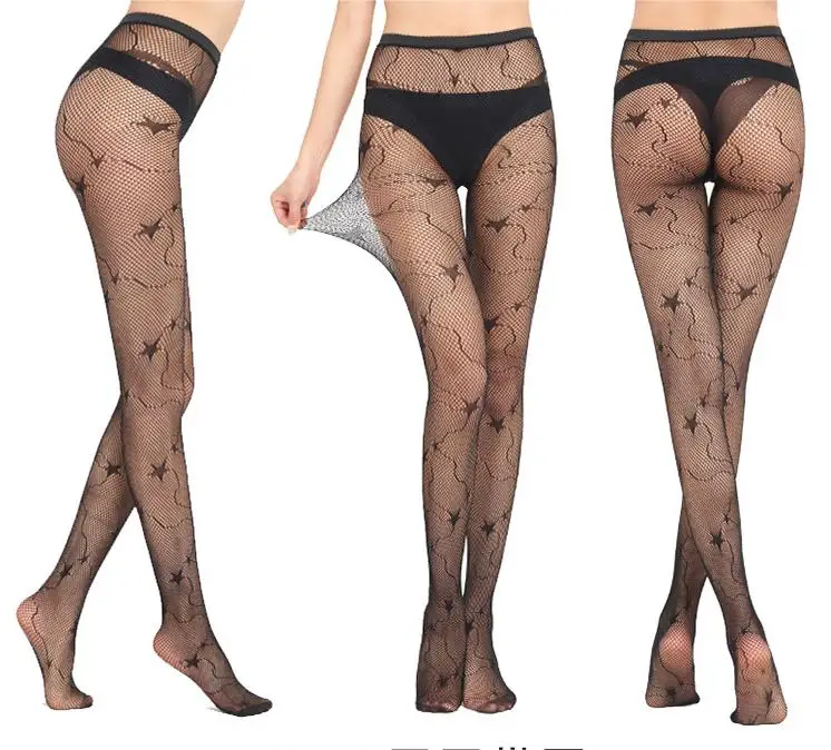 Jacquard Net Pants Sexy Fish Net Stockings Hollow-Out Temptation Bottoming Wholesale Hosiery