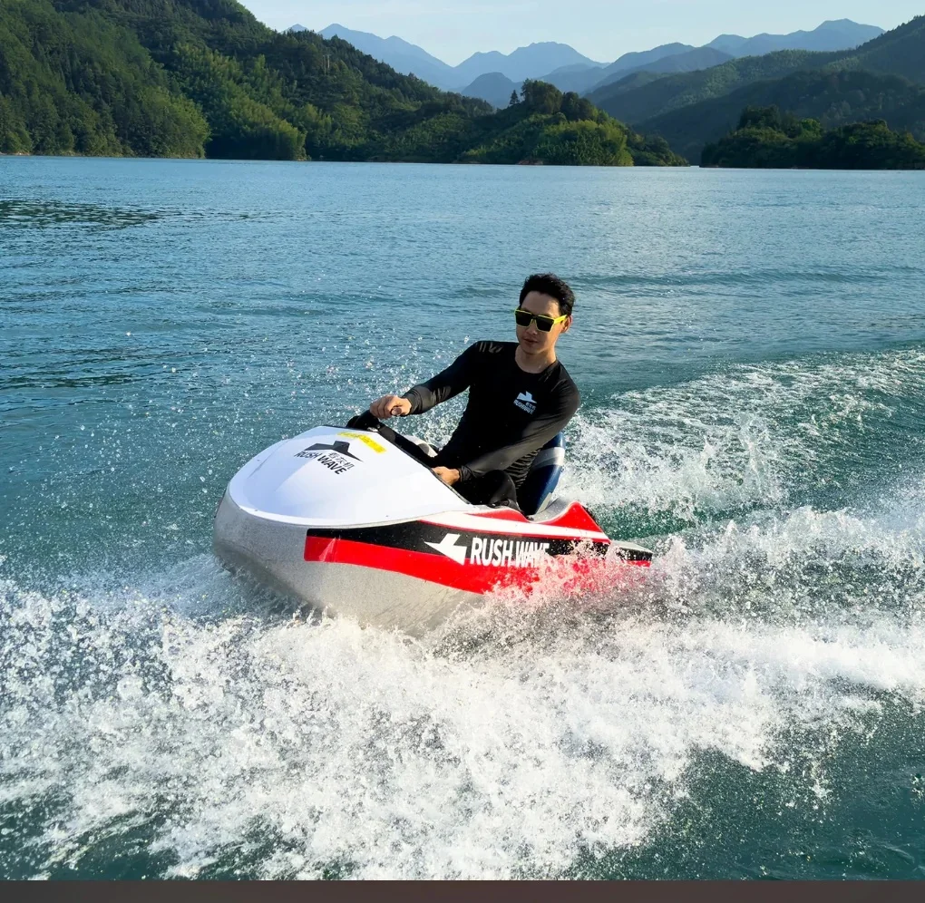 High Speed 110cc 2 Stroke Engine Power Gas Motorized Mini Kart Go Boat Ski Jet Manufacturer River Water Leisure Commercial