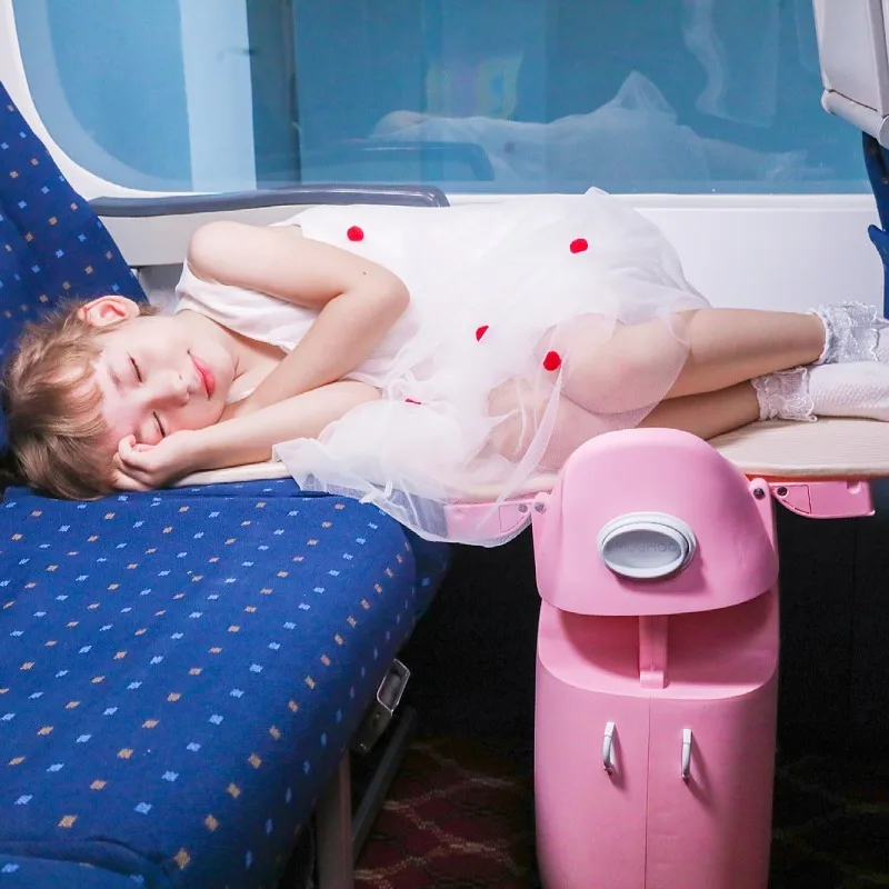 Ready to ship 6 options function children sleeping bed Eco-friendly scooter boarding kids suitcase Lovely toddler luggage bag