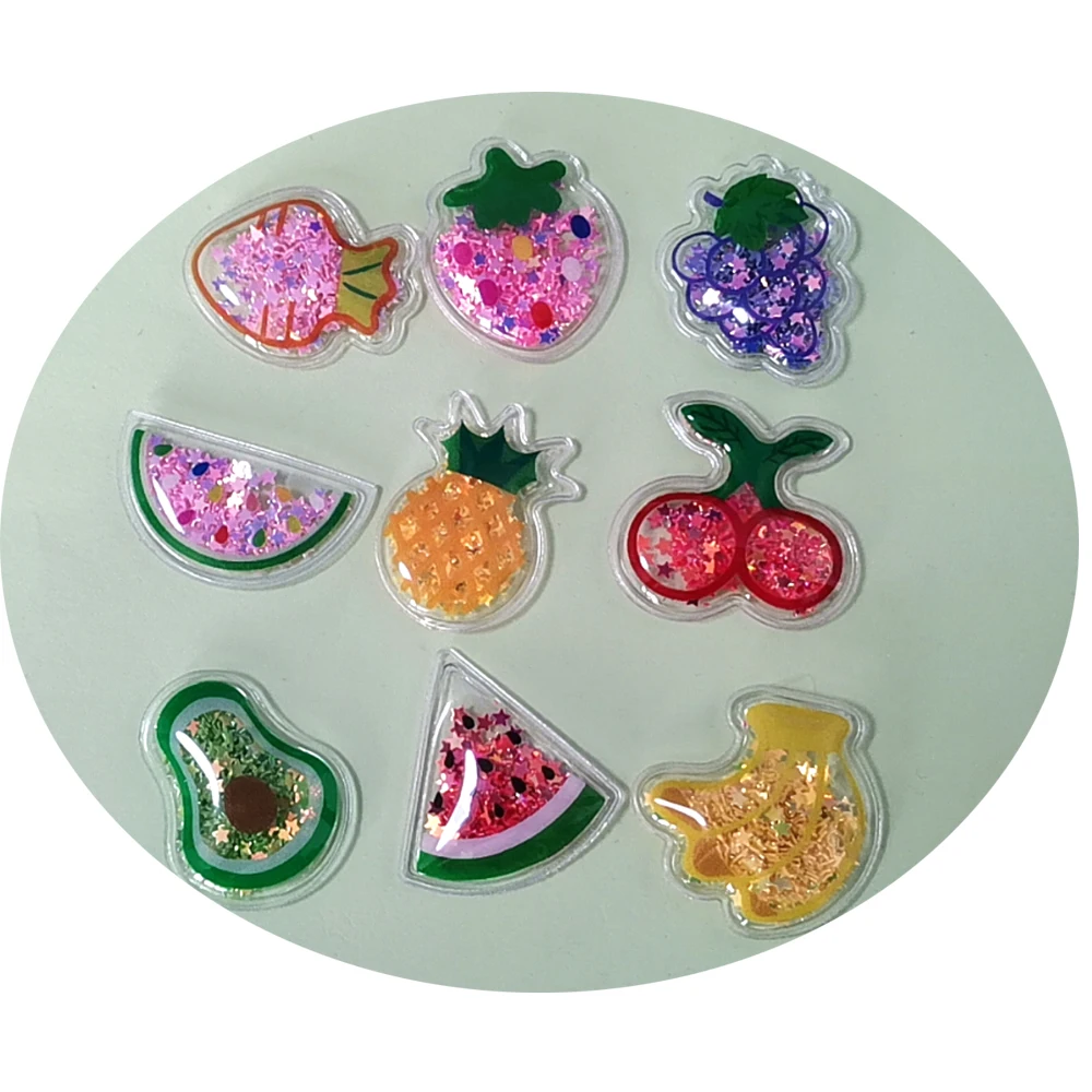 100pcs Soft Glitter Transparent Quicksand Star Crown Heart Flower Bowknot Hair Accessories DIY Hair Pins For Phone Case Decor