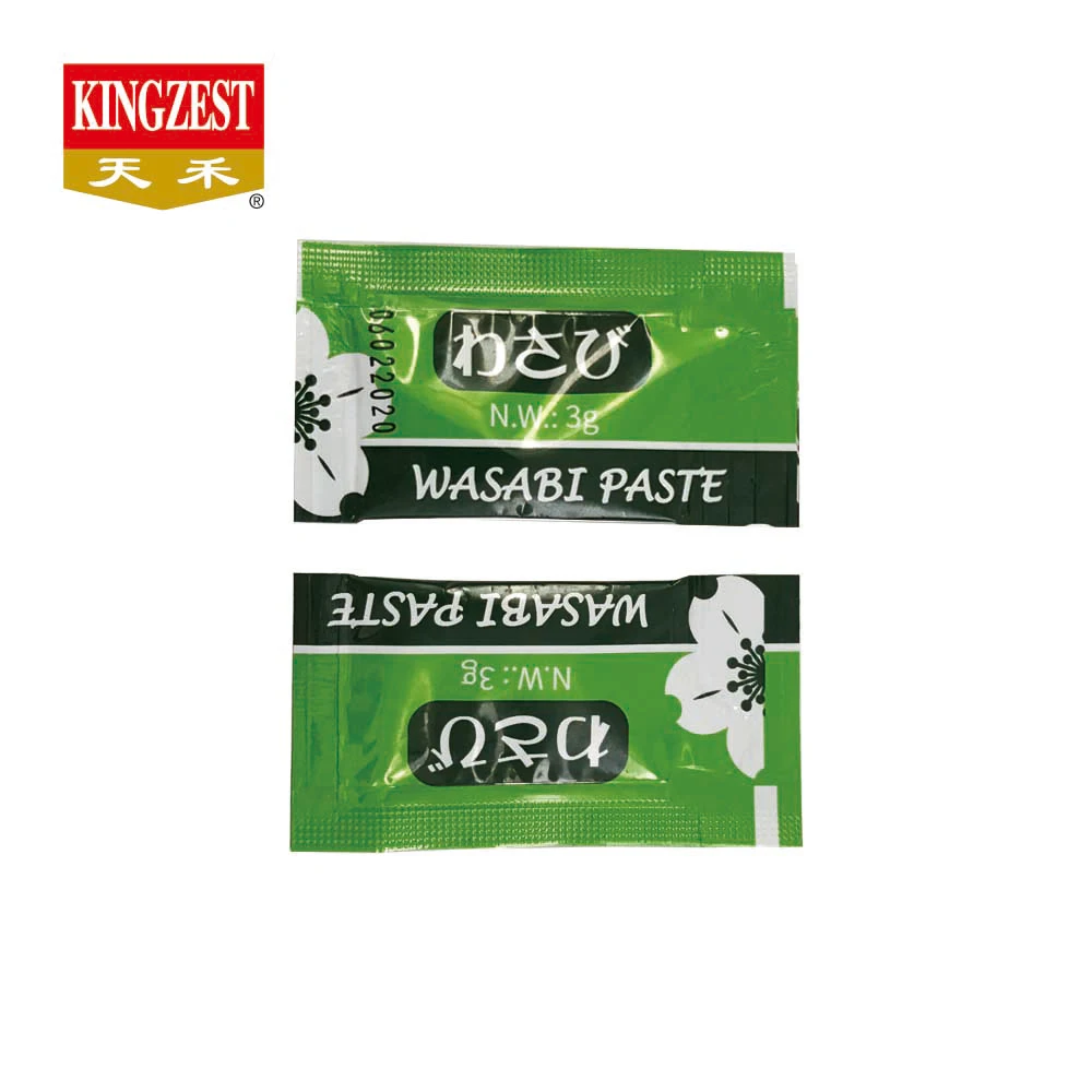 High quality 3g sachets wasabi paste Seafood Takeaway Easy to carry wasabi paste Sachets
