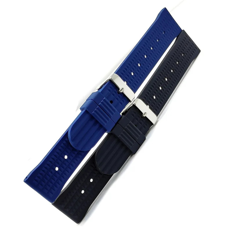 20mm  22mm Fluorine Rubber Wafel Band Hoge Kwaliteit FKM Rubber Waffle Strap