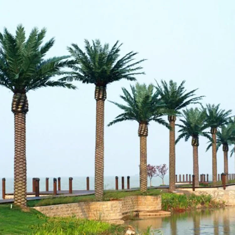 Customized Big And Tall Artificial Date Palm Trees For Outdoor Landscaping Decor