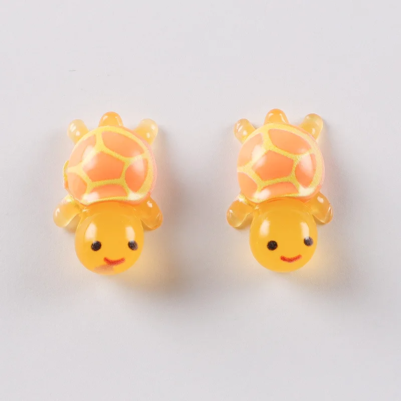 Little Glowing Resin Turtles Luminous 10 Colors Lucky Charm Terrarium Miniature Figure Very Small For Mystery Surprise Blind Bag