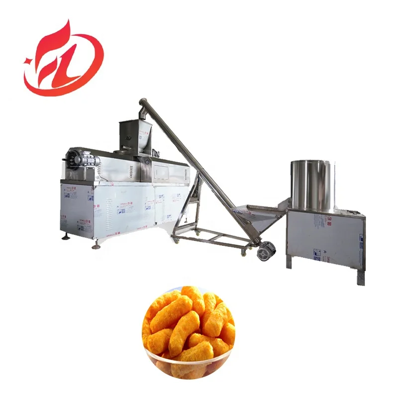 Crispy Corn Puff Snack Extruder Machine / Puffed Snack Production Line / corn stick extruder food extruder