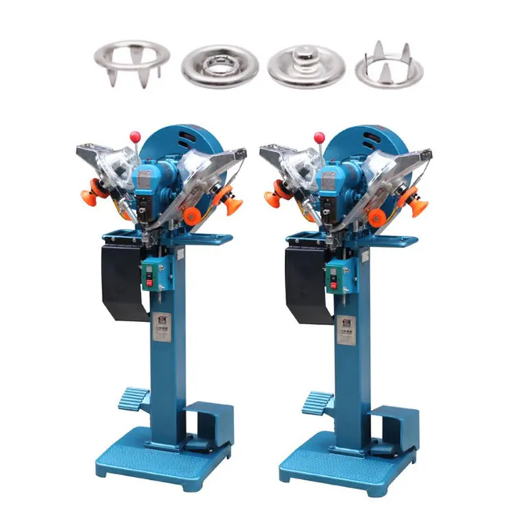 High efficient automatic plastic / metal snap button attaching fixing fastening machine