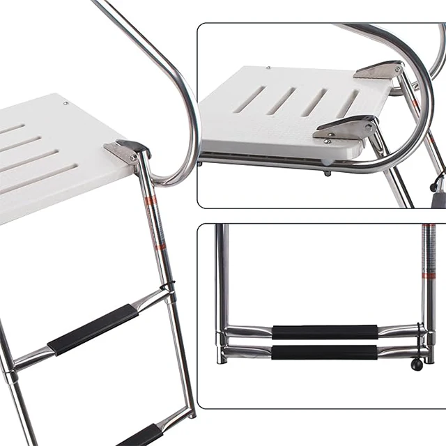 Marine Ladder Boats Folding Telescopic Platform Ladder Boat Stainless Steel Accessories