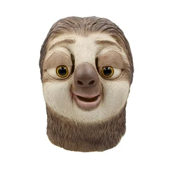 Sloth Latex Mask Sloth Mask Nick Wilde Latex Full Head Animal Mask XMAS Party Cosplay Costume Prop Accessories Toy Gift