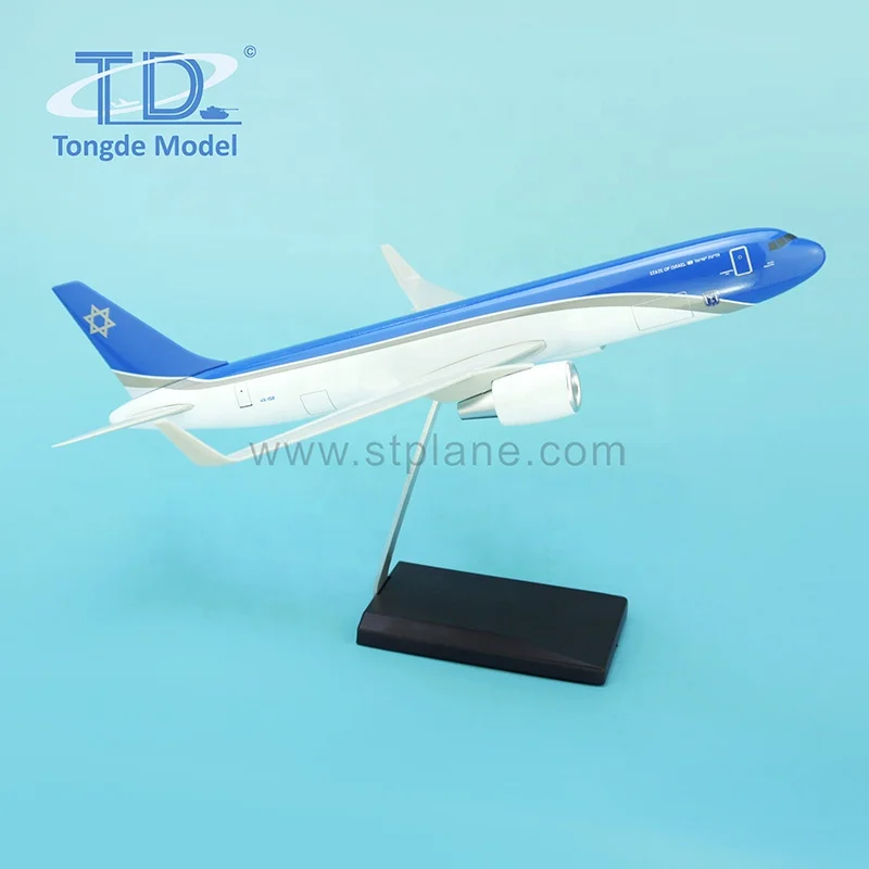 ISRAEL  Business Gift Boeing 767-300 1/200 27cm Resin Aircraft Scale Model