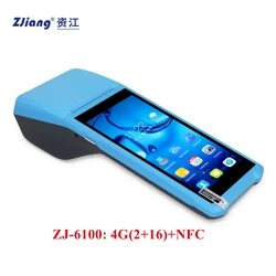 2023 Cheap New 5.5 Inch Handheld Pos Machine Android 8.1 System Touch Screen Mobile Pos Terminal With Printer ZJ6100