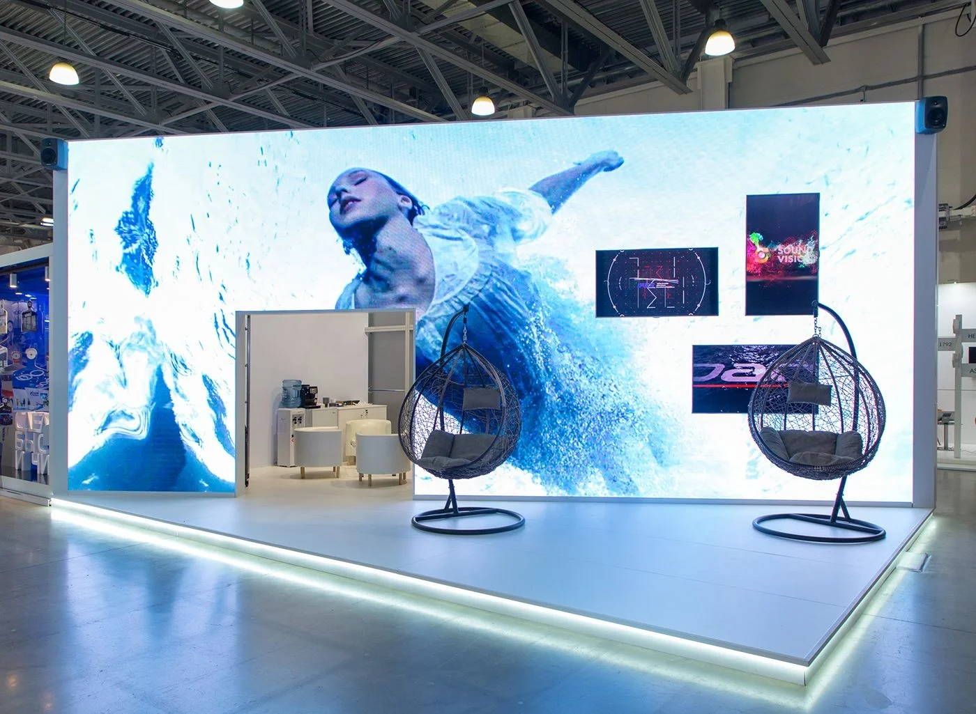 New Design Led Trade Show Booth Tension Fabric Trade Show Led Backlit Display