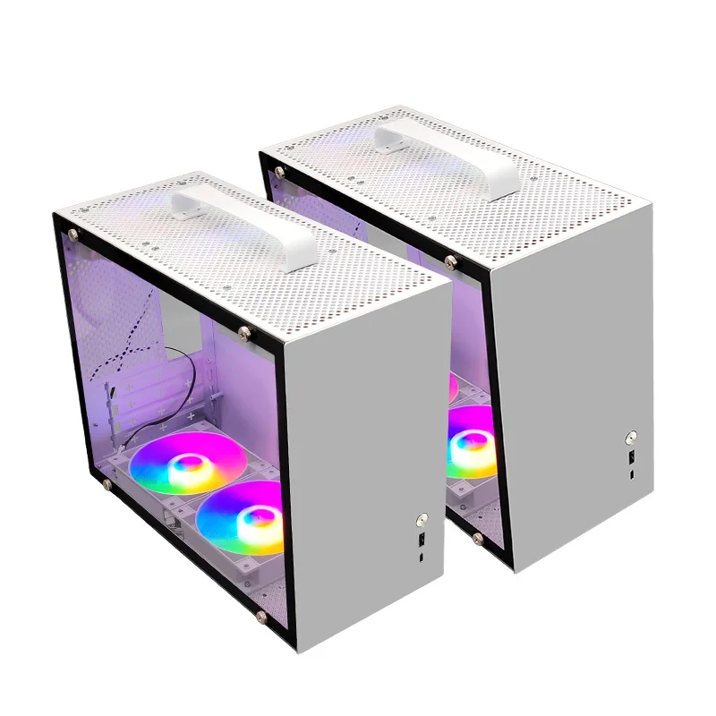 Choiyan New Design PC Cpu Cabinet Case  MATX  Chassis itx 1U Power Supply Computer Case for Deskshop