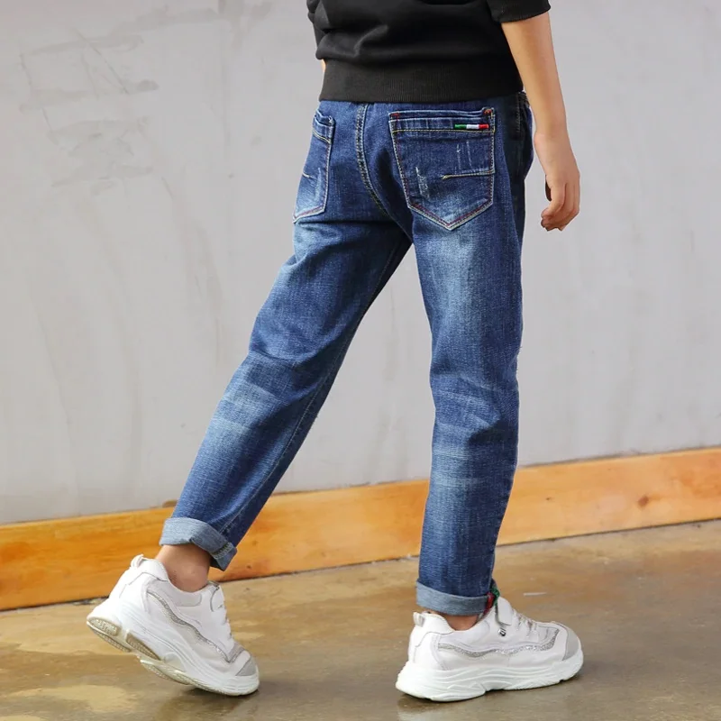 Boys Pants 2020   Kids Jeans Elastic Waist Stretch Denim Clothes Children Trousers For 4 to 14 Years Boy Pencil Leggings