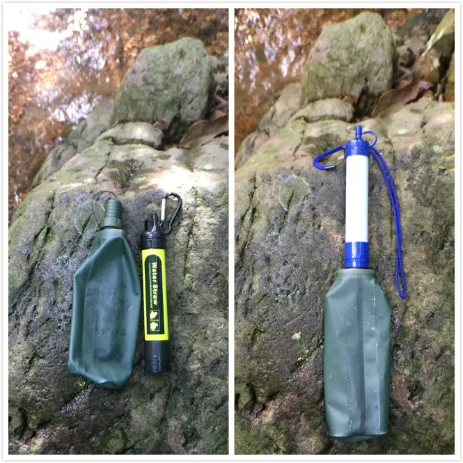 99.99% очистки воды для личного 1500L трубочка фильтра для воды экстренный Открытый Кемпинг пеший Туризм очиститель