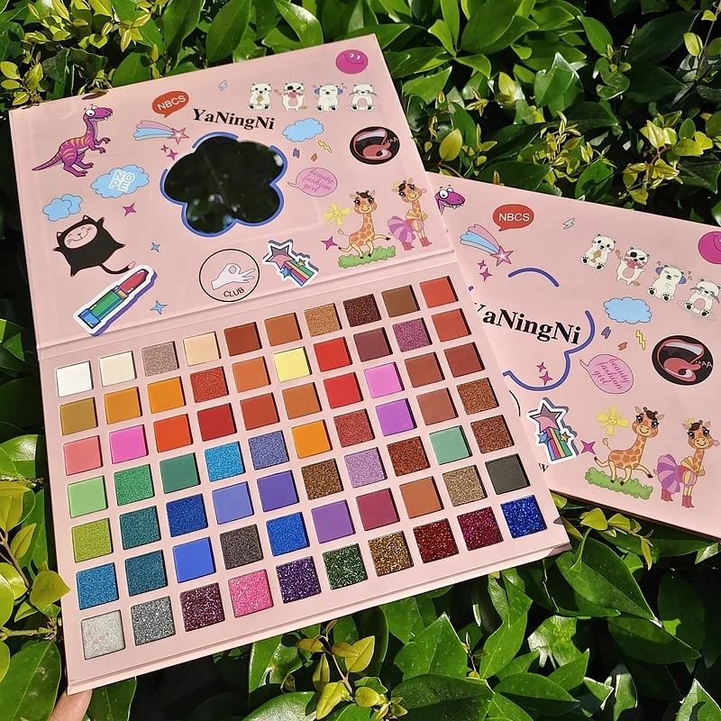 70 colors talc free eyeshadow COS custom makeup eye shadow palette private label matte shimmer vegan square eyeshadow palette