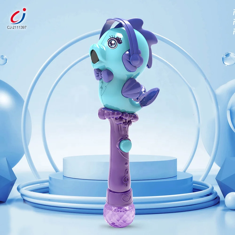 Wholesale Magic Gift Kid Bubble Machine Toy LED Water Bubble Wand With Misic And Lights