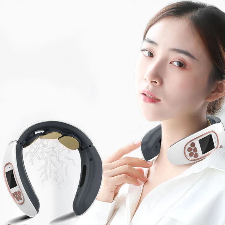 
Electric pulse Back rechargeable portable neck massage with heat massager for neck shoulders and back 