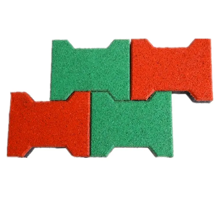 Waterproof Anti Slip Dog Bone Rubber Tiles Pavers