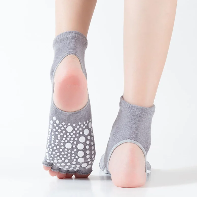 
Women Casual Sports Breathable Anti-slip Open Heel Gym Exercise Non-Slip Barre Pilates Yoga Socks amazon not sale 