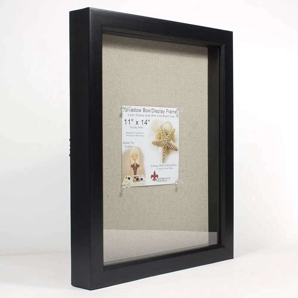 Made in China black white  wooden frame 3d box frame photo frame