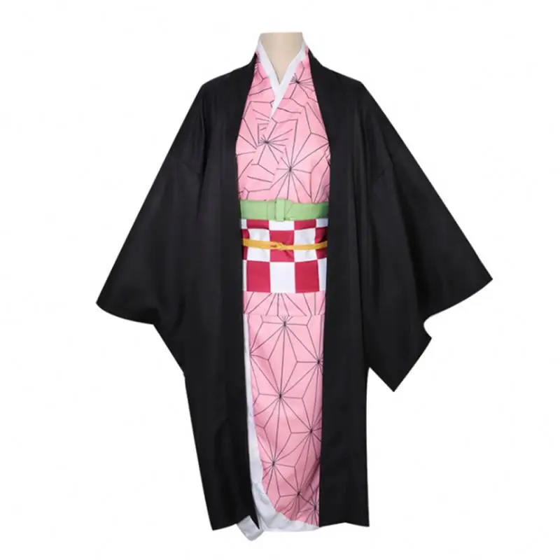 Demon Slayer Kimetsu no Yaiba Kamado Nezuko Anime Adult Kids Kimono Cosplay Costume
