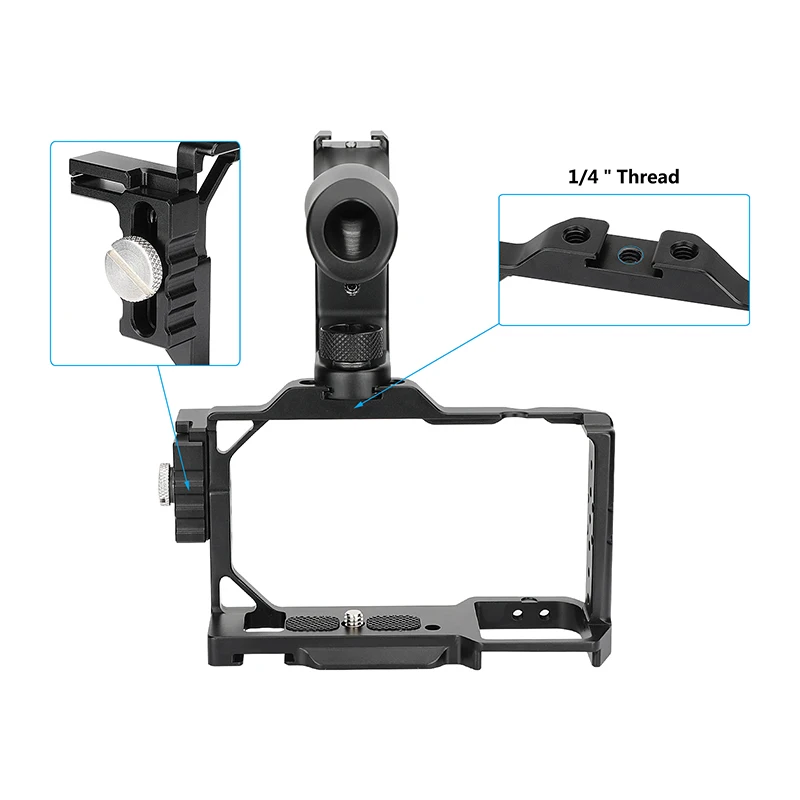 CAMVATE Sny ZV-E10 Cage Rig Full Frame (Exclusive Use) With Quick Release NATO Top Handle & Protective Wire Clamp drop shipping