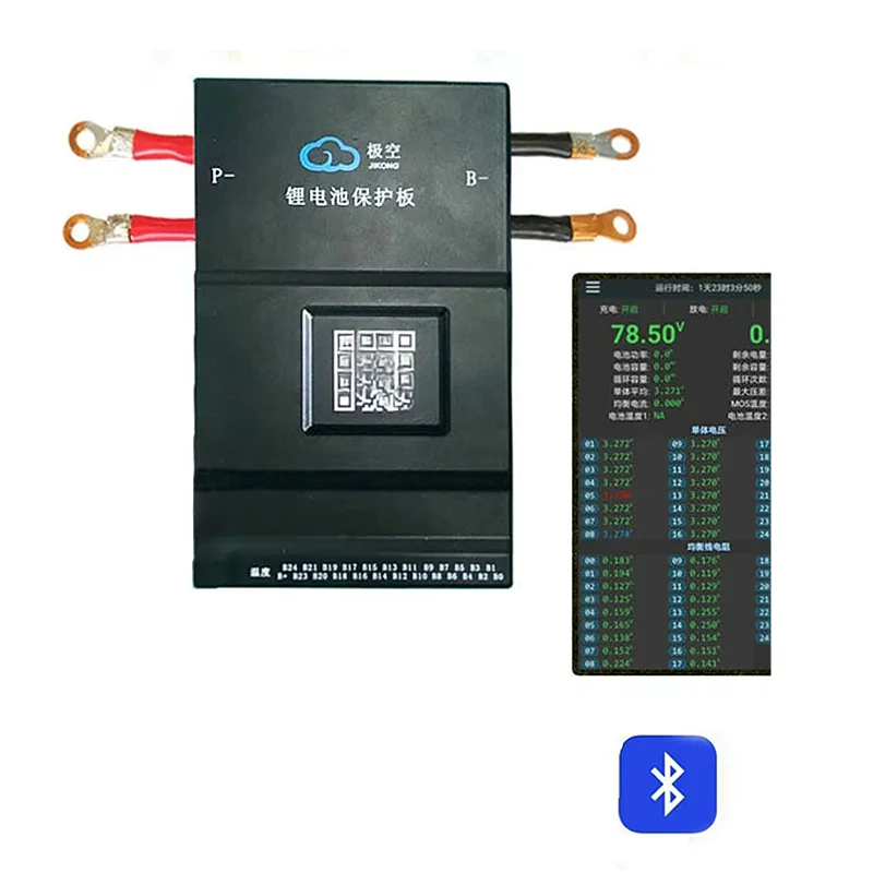 Система управления аккумулятором Jk Bms 8s 16s 20s 24s 12v 24v 48v 100a 150a 200a умный активный баланс Lifepo4