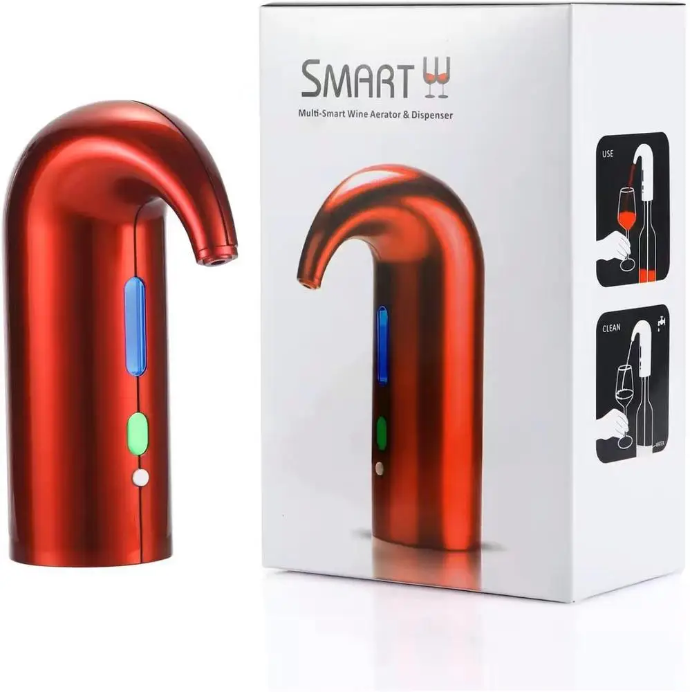  SUNWAY Amazon Лидер продаж кухонные аксессуары USB зарядка портативный умный аэратор для вина Электрический Графин пробка