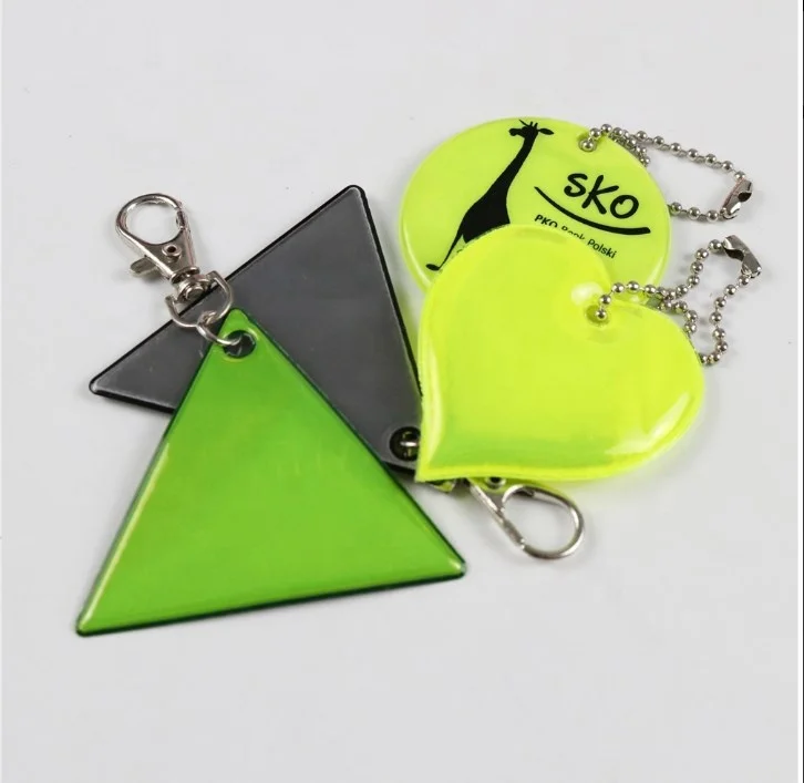Cheap Hand Shaped Reflective Keychain Unique Safety Bag Hanger