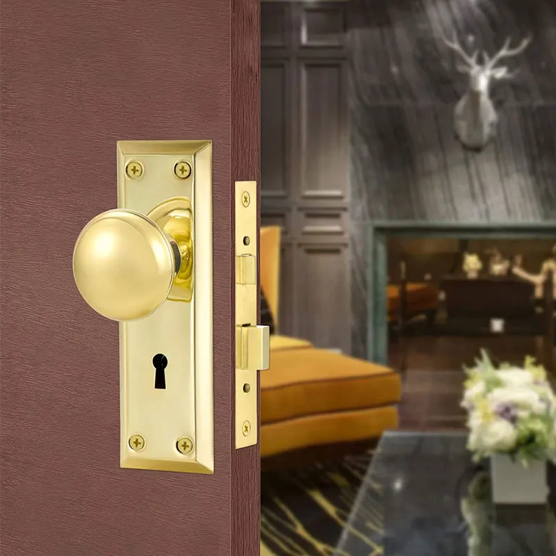 ULW wholesale door lock aluminum alloy interior door handle higher quality sphere handle lock for door