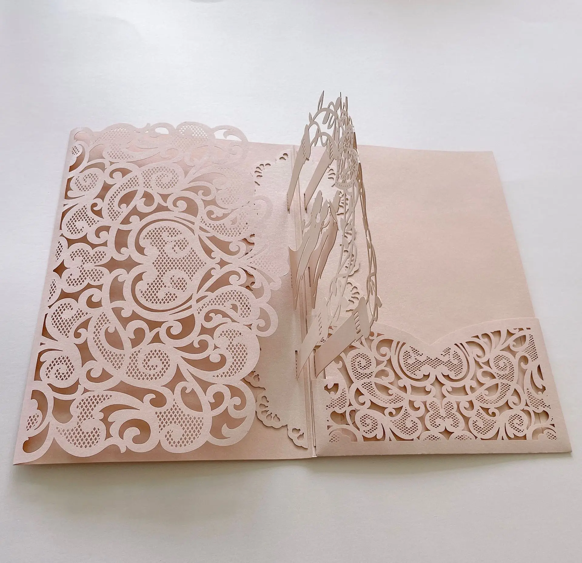 3D New Design Invitation Card Laser Cut Wedding Card Invitation Cards Gold Custom Wedding Invites