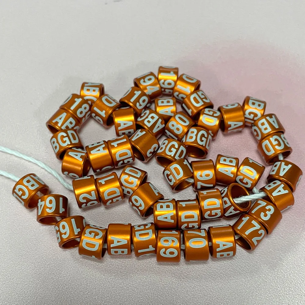 GSF Factory In Stock ABR-S 1212 Multi Color Aluminum Bird Ring Parrot Bird Pigeon Foot Rings Customize Logo Finch Canary Rings
