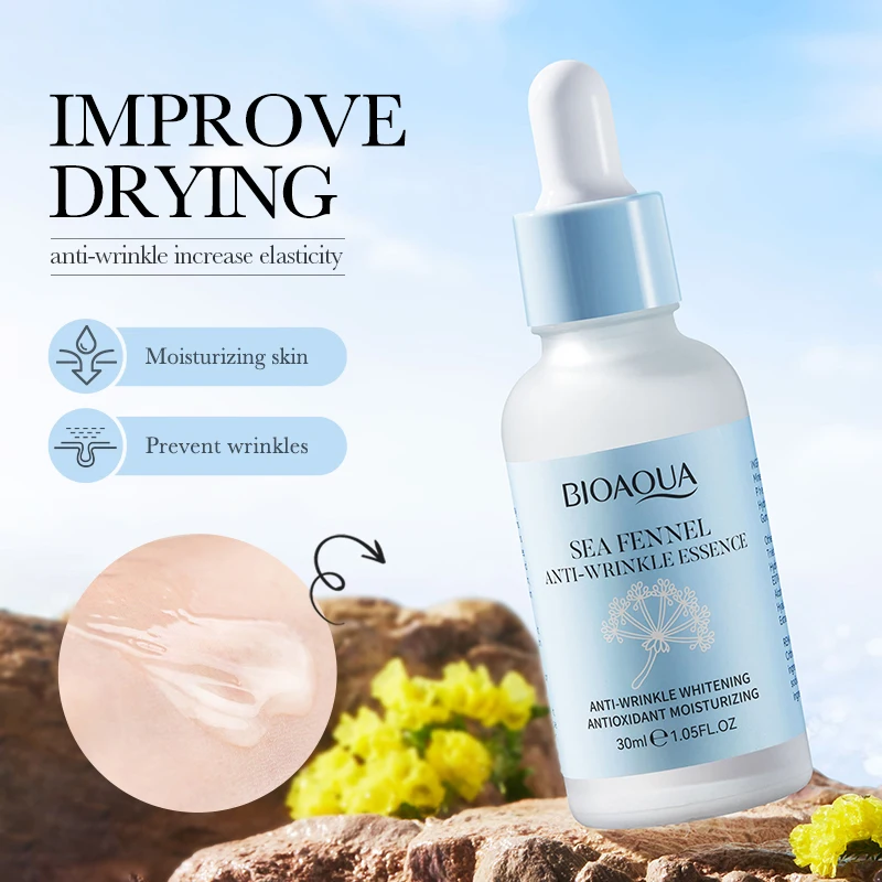 OEM BIOAQUA Private Label Skin Care Beauty Products Sea Fennel Hyaluronic Acid Whitening Tightening Anti Wrinkle Serum