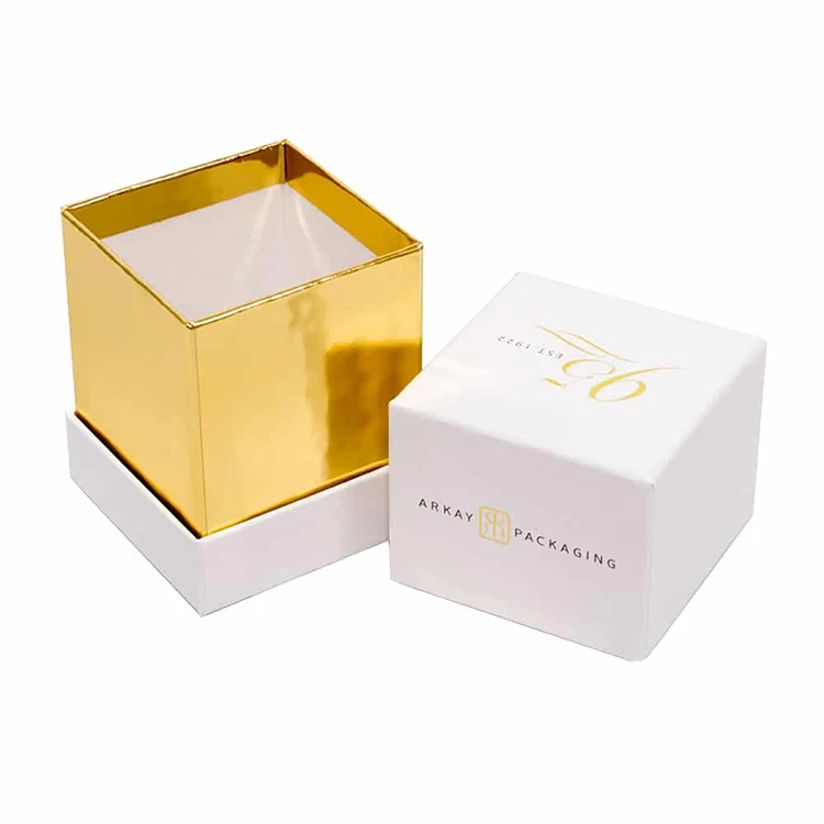Luxury  Custom Design Color Printing Rigid Cardboard Lid and Base Paper Packaging Boxes for Scented Candles Gift Packaging