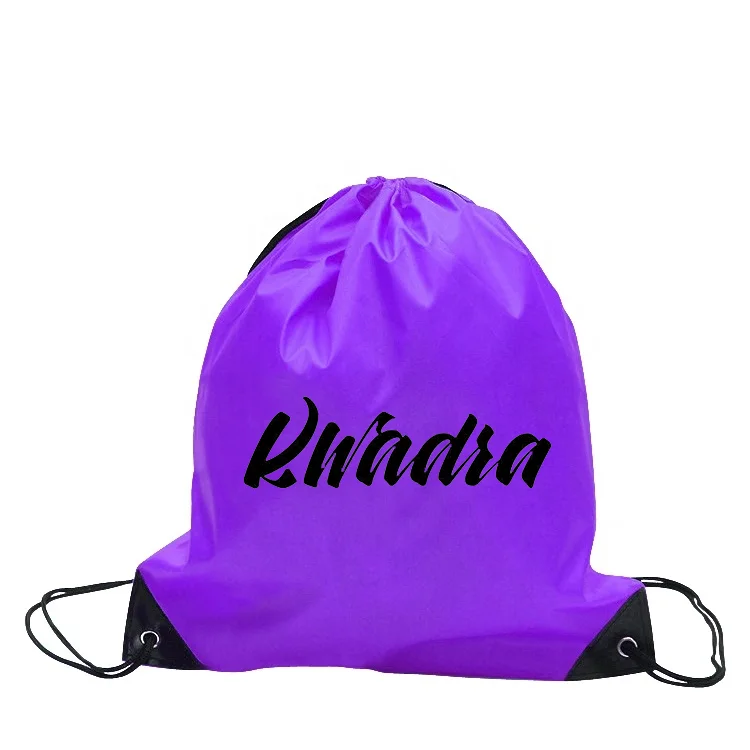 Waterproof 210D polyester drawstring backpacks custom logo